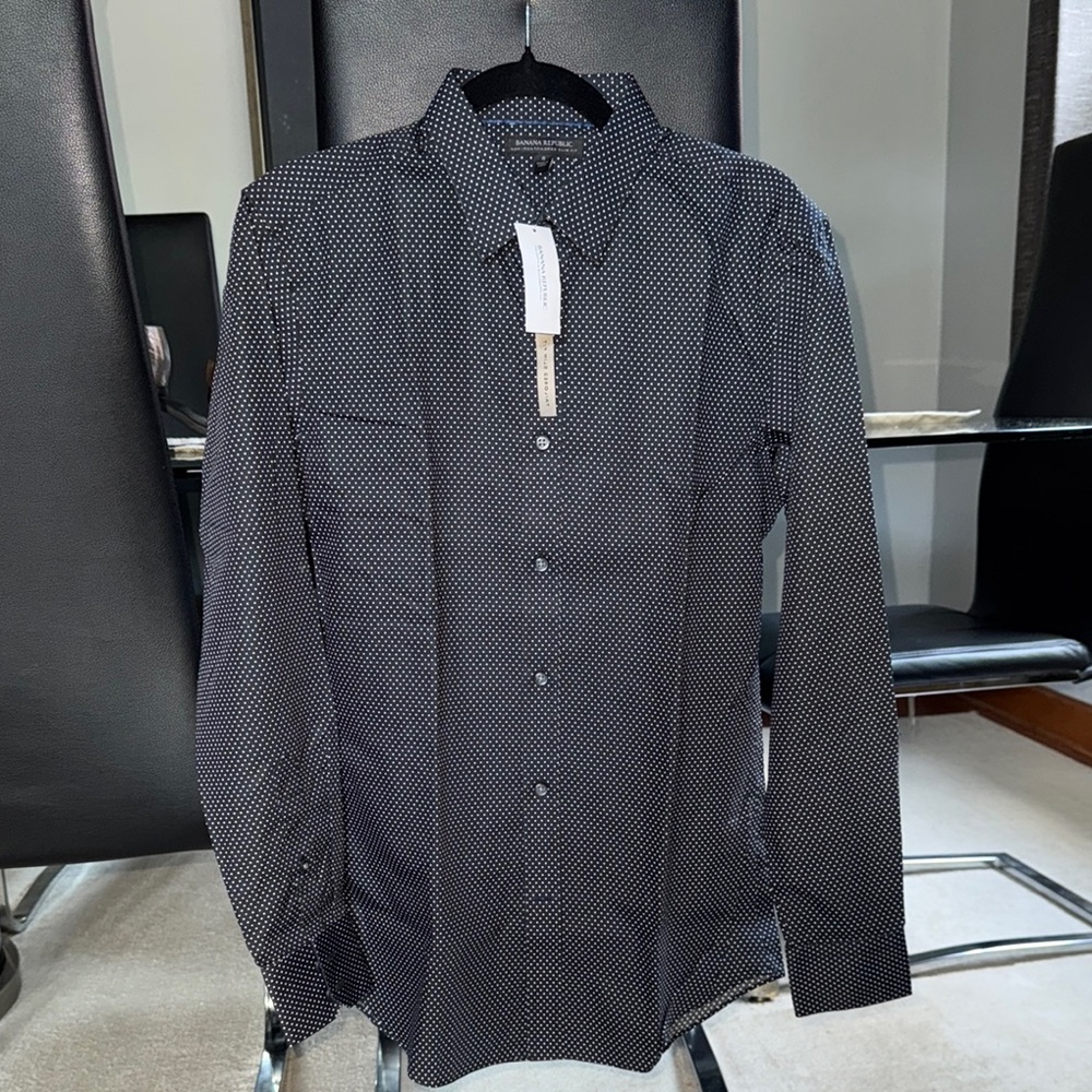 Banana Republic Black Casual Button Down Shirt